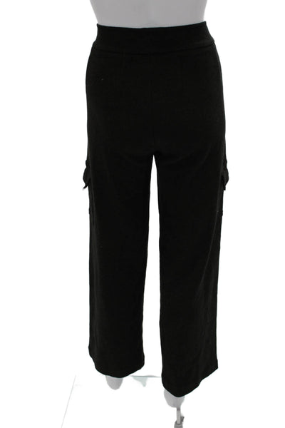 Avenue Montaigne Womens Cargo Pants Black Pull On Viscose Size 2