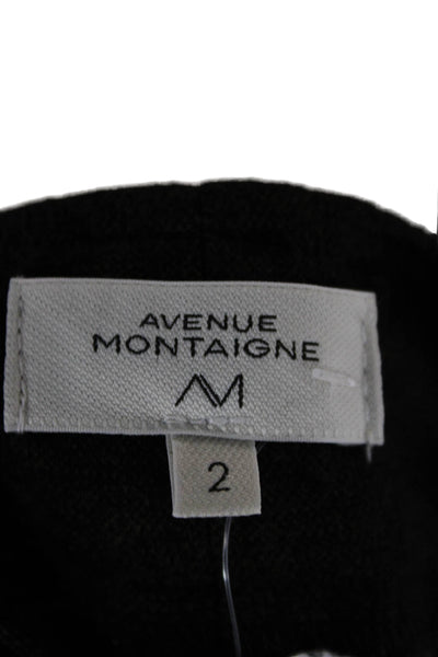 Avenue Montaigne Womens Cargo Pants Black Pull On Viscose Size 2