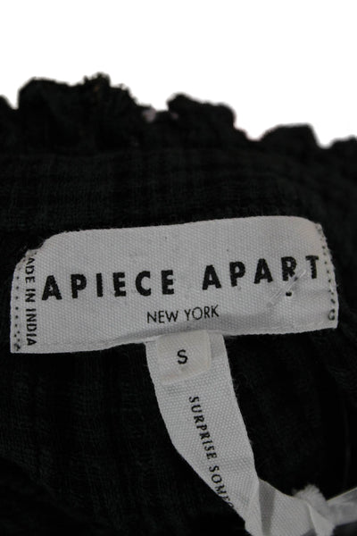 Apiece Apart Womens Fit & Flare Dress Green Organic Cotton Size S