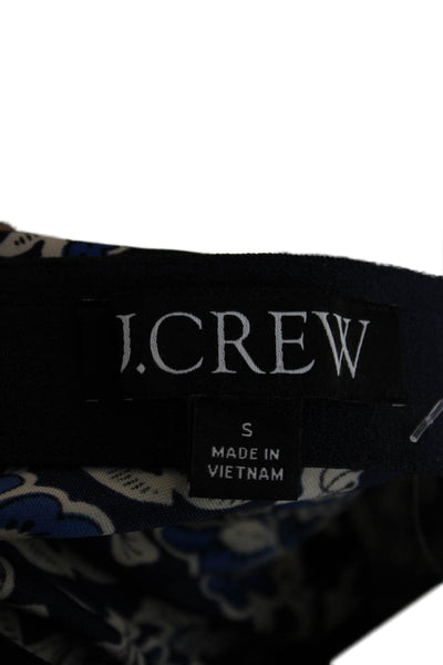 J Crew Women Floral Polyester Straight Pencil Midi Skirt Pull On Size S