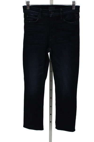 Mother Womens Skinny High Waist Jeans Blue Button Viscose Size 27