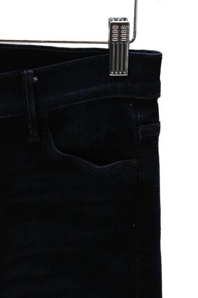 Mother Womens Skinny High Waist Jeans Blue Button Viscose Size 27