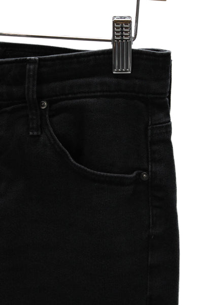 AG Women Straight High Waist Black Jeans Size 27