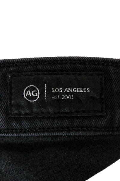 AG Women Straight High Waist Black Jeans Size 27