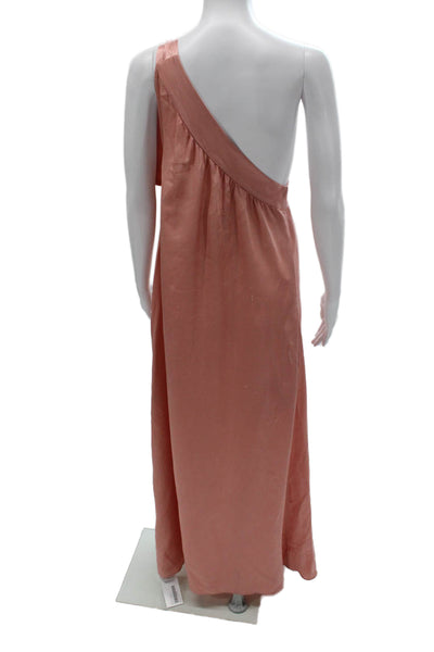 Free People Womens Maxi One Shoulder Pink Dress Size S