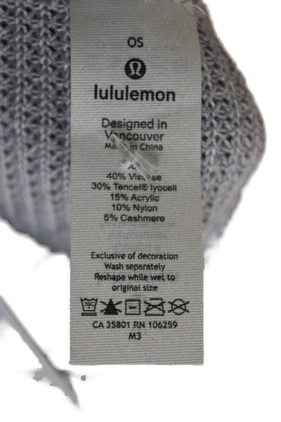 Lululemon Womens Gray Cape Sweater Boat Neck Long Sleeve Size One Size