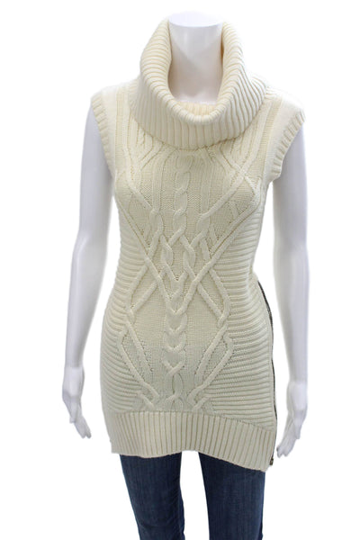 Hotel Particulier Women Tunic Sweater Merino Ivory Size S