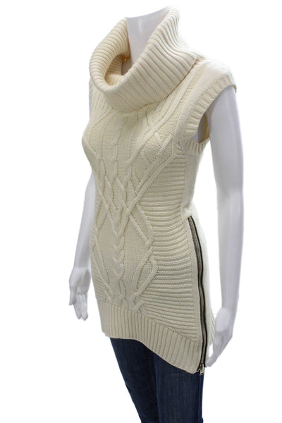 Hotel Particulier Women Tunic Sweater Merino Ivory Size S