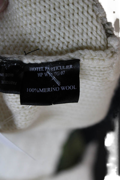 Hotel Particulier Women Tunic Sweater Merino Ivory Size S