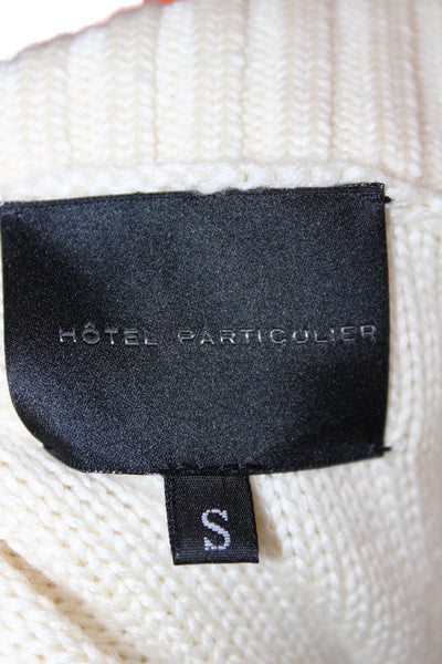 Hotel Particulier Women Tunic Sweater Merino Ivory Size S