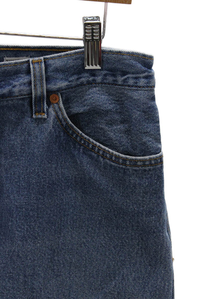 Re/Done Women High Waist Ankle Jeans Blue Button Cotton Size 29