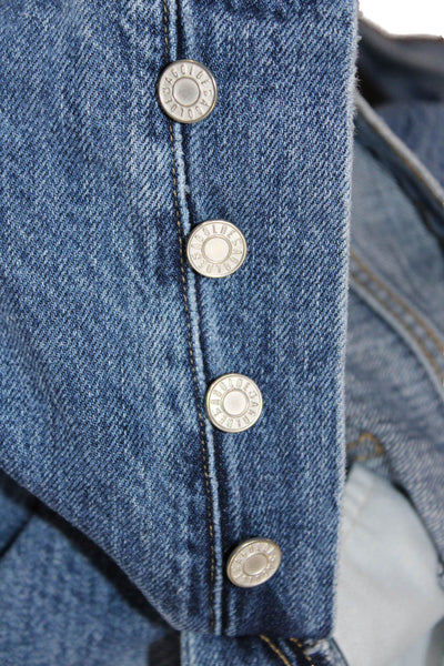 Agolde Women Straight High Waist Blue Cotton Jeans Size 29