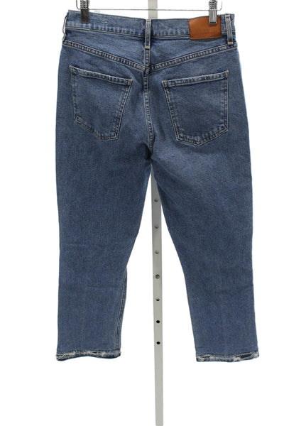 Citizens of Humanity Womens High Waist Straight Jeans Blue Cotton Size 28