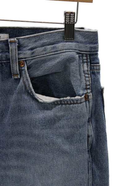 Re/Done Womens Straight High Waist Blue Jeans Size 28