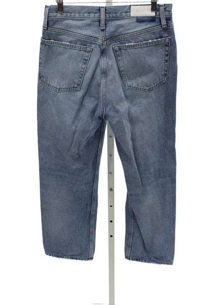 Re/Done Womens Straight High Waist Blue Jeans Size 28