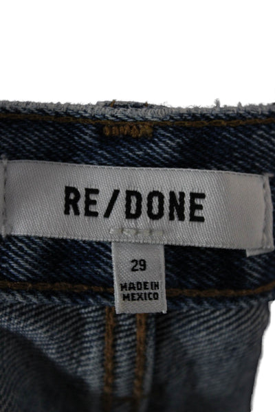 Re/Done Womens Straight High Waist Blue Jeans Size 28