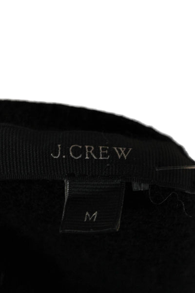 J Crew Women Black Wool V-Neck Pullover Sweater Long Sleeve Size M