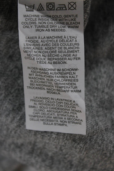 J Crew Women Gray Scoop Neck Long Sleeve Basic Cotton T-Shirt Size M