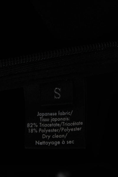 CO Womens Dress Pants Black Triacetate Zip Size S