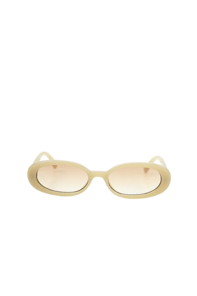 Le Specs Womens Outta Love Oval Sunglasses Beige