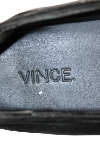 Vince Womens Velvet Casual Loafers Black Size 8.5