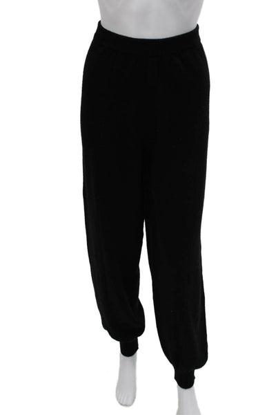 Kiki De Montparnasse Women Cashmere Jogger Pants Black Pull On Size XS