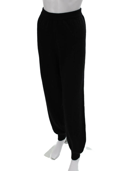 Kiki De Montparnasse Women Cashmere Jogger Pants Black Pull On Size XS