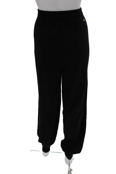 Kiki De Montparnasse Women Cashmere Jogger Pants Black Pull On Size XS