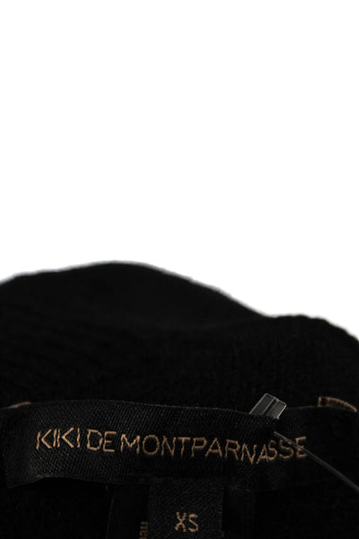 Kiki De Montparnasse Women Cashmere Jogger Pants Black Pull On Size XS