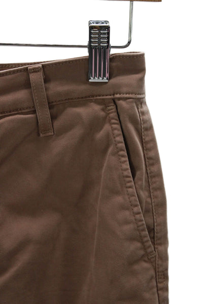 AG Adriano Goldschmied Womens Chino Pants Brown Cotton Zip Size 23