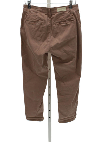 AG Adriano Goldschmied Womens Chino Pants Brown Cotton Zip Size 23