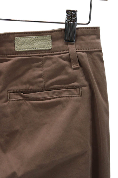 AG Adriano Goldschmied Womens Chino Pants Brown Cotton Zip Size 23