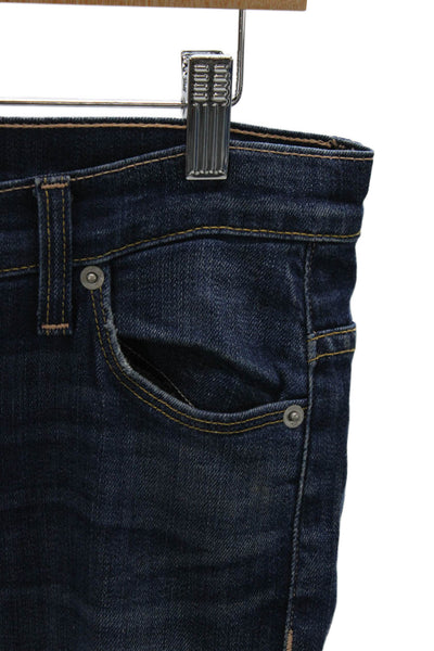 Hudson Women Boyfriend Jeans Blue Tencel Mid Rise Button Inseam 27 Size 25
