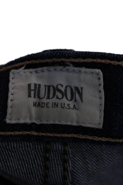 Hudson Women Boyfriend Jeans Blue Tencel Mid Rise Button Inseam 27 Size 25