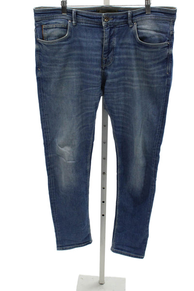 Zara Man Mens Skinny Blue Cotton Jeans Size 36