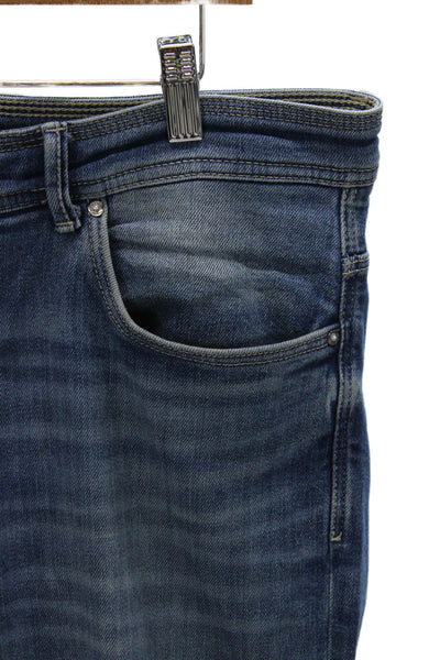 Zara Man Mens Skinny Blue Cotton Jeans Size 36