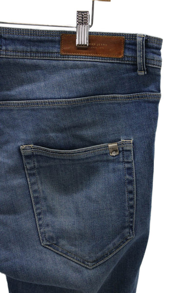 Zara Man Mens Skinny Blue Cotton Jeans Size 36