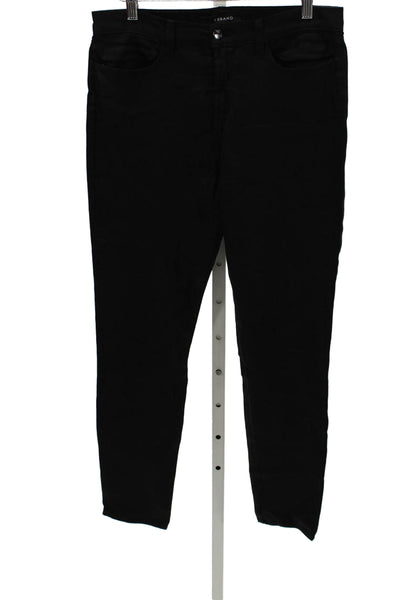 J Brand Women Skinny Black High Rise Jeans 28 Inseam Cotton Blend Size 30