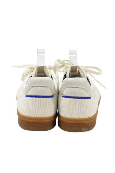 Rothys Mens Knit Low Top Lace Up Sneakers White Size 9