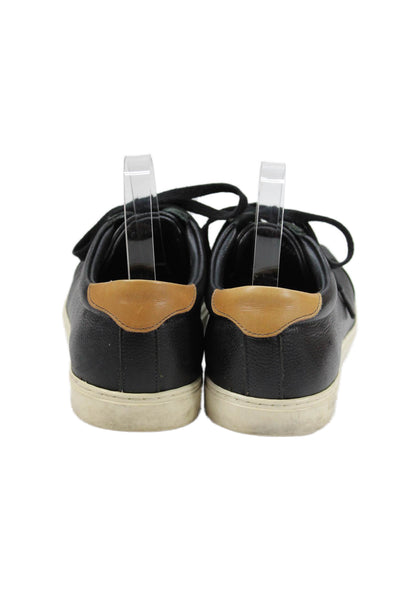 Allen Edmonds Mens Leather Lace Up Walking Sneakers Black Brown Size 8 D