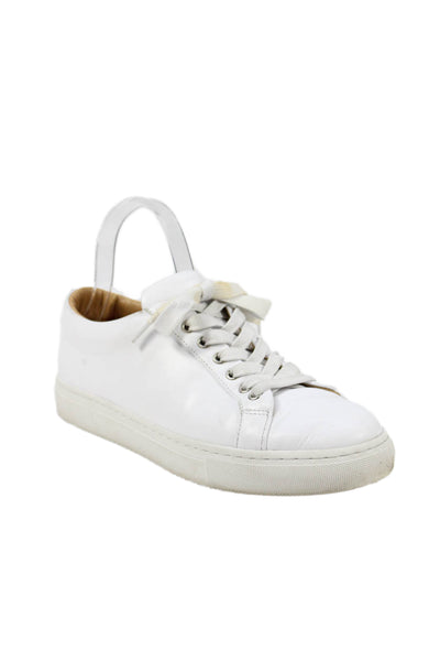 Thursday Everyday Womens Leather Low Top lace Up Walking Sneakers White Size 8
