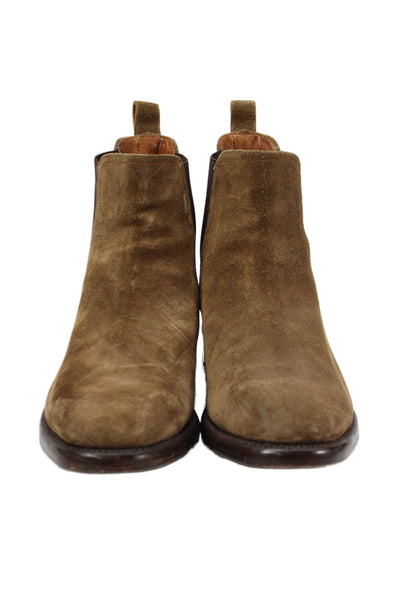 Frye Mens Suede Stretch Inset Ankle Boots Brown Size 11 D