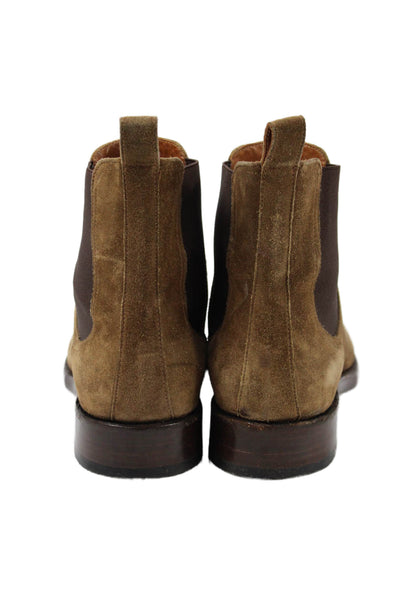 Frye Mens Suede Stretch Inset Ankle Boots Brown Size 11 D