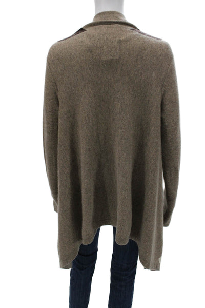 Autumn Cashmere Women Cardigan Brown Cashmere Argyle V-Neck Long Sleeve Size XS