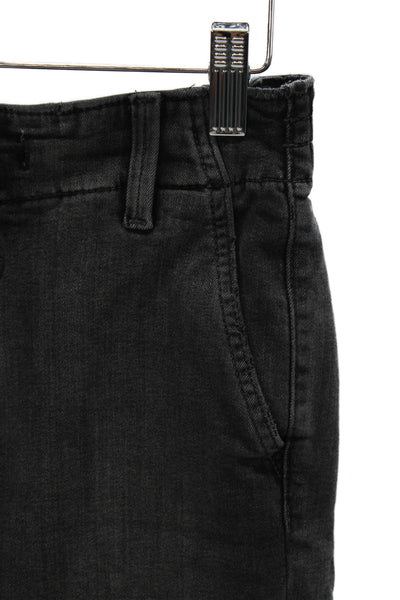 Paige Womens Tapered Jeans Black Rayon Drawstring Inseam 26 Size 26