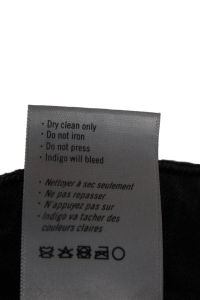 Paige Womens Tapered Jeans Black Rayon Drawstring Inseam 26 Size 26