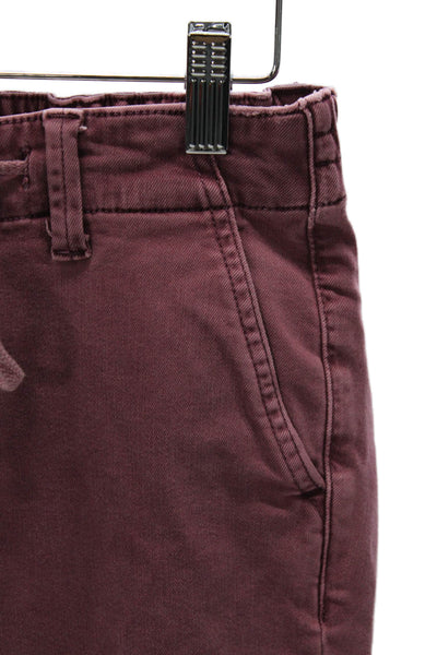 Paige Womens Chino Pants Red Cotton Drawstring Size 26