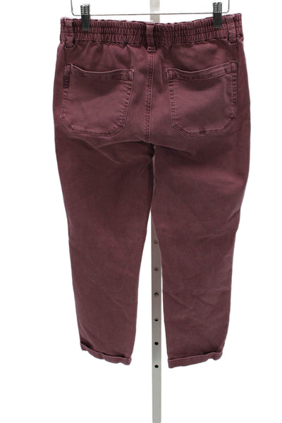 Paige Womens Chino Pants Red Cotton Drawstring Size 26