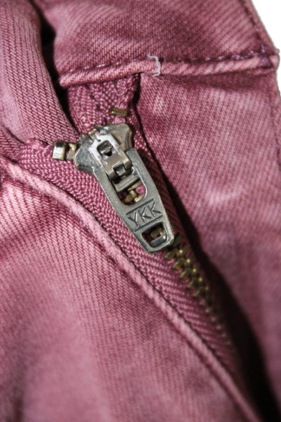 Paige Womens Chino Pants Red Cotton Drawstring Size 26