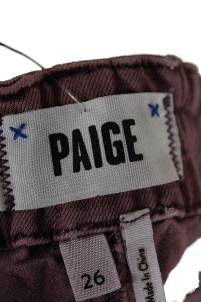 Paige Womens Chino Pants Red Cotton Drawstring Size 26